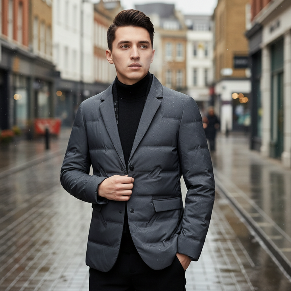 Men's Tailored Fit Blazer Jacket | Waterproof and Padded