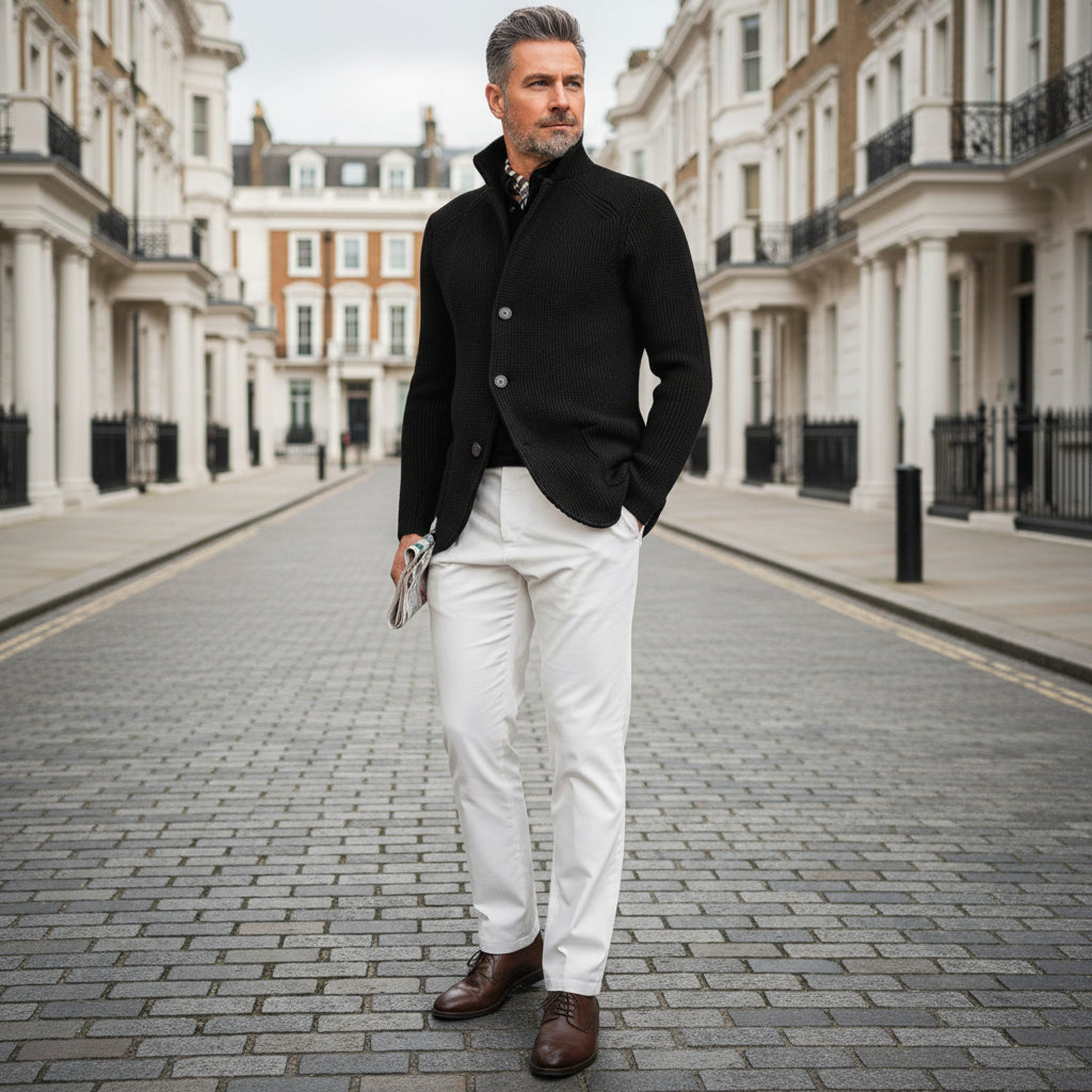 Men's Cardigan | Soft Knit Fabric, Classic Fit, Convenient Pockets