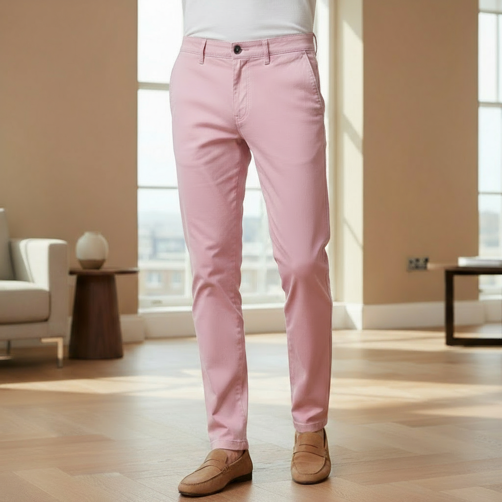 Men's Slim Fit Chino Pants | Classic Khaki Design, Durable Fabric