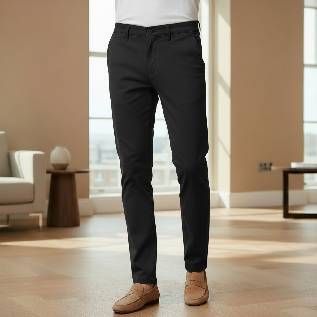 Men's Slim Fit Chino Pants | Classic Khaki Design, Durable Fabric