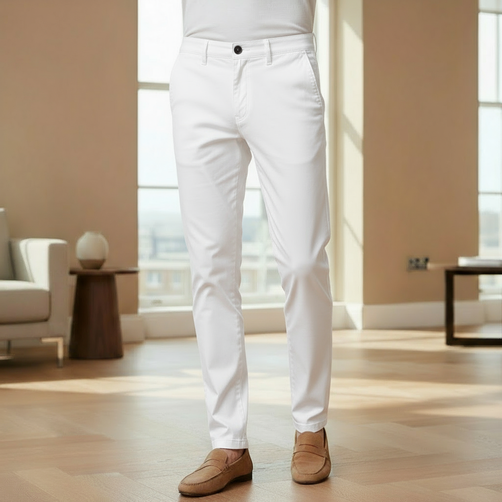 Men's Slim Fit Chino Pants | Classic Khaki Design, Durable Fabric