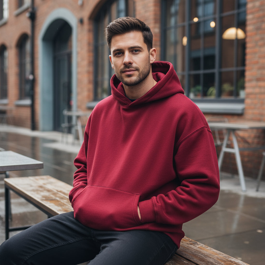 Men's Oversized Hoodie | Thick Fleece, Essential for Winter