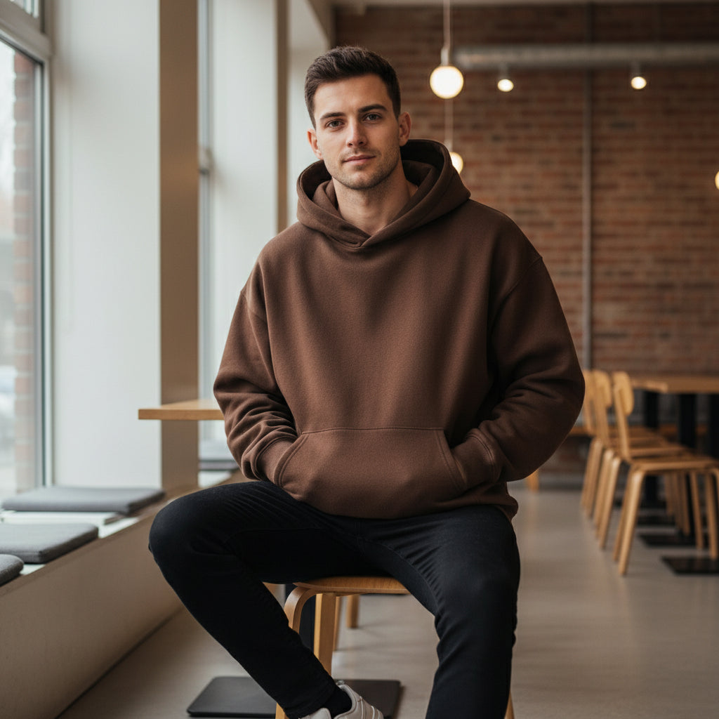Men's Oversized Hoodie | Thick Fleece, Essential for Winter