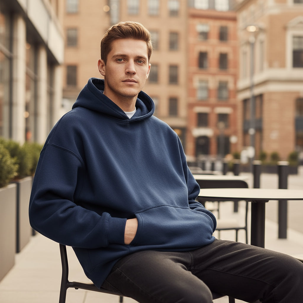 Men's Oversized Hoodie | Thick Fleece, Essential for Winter
