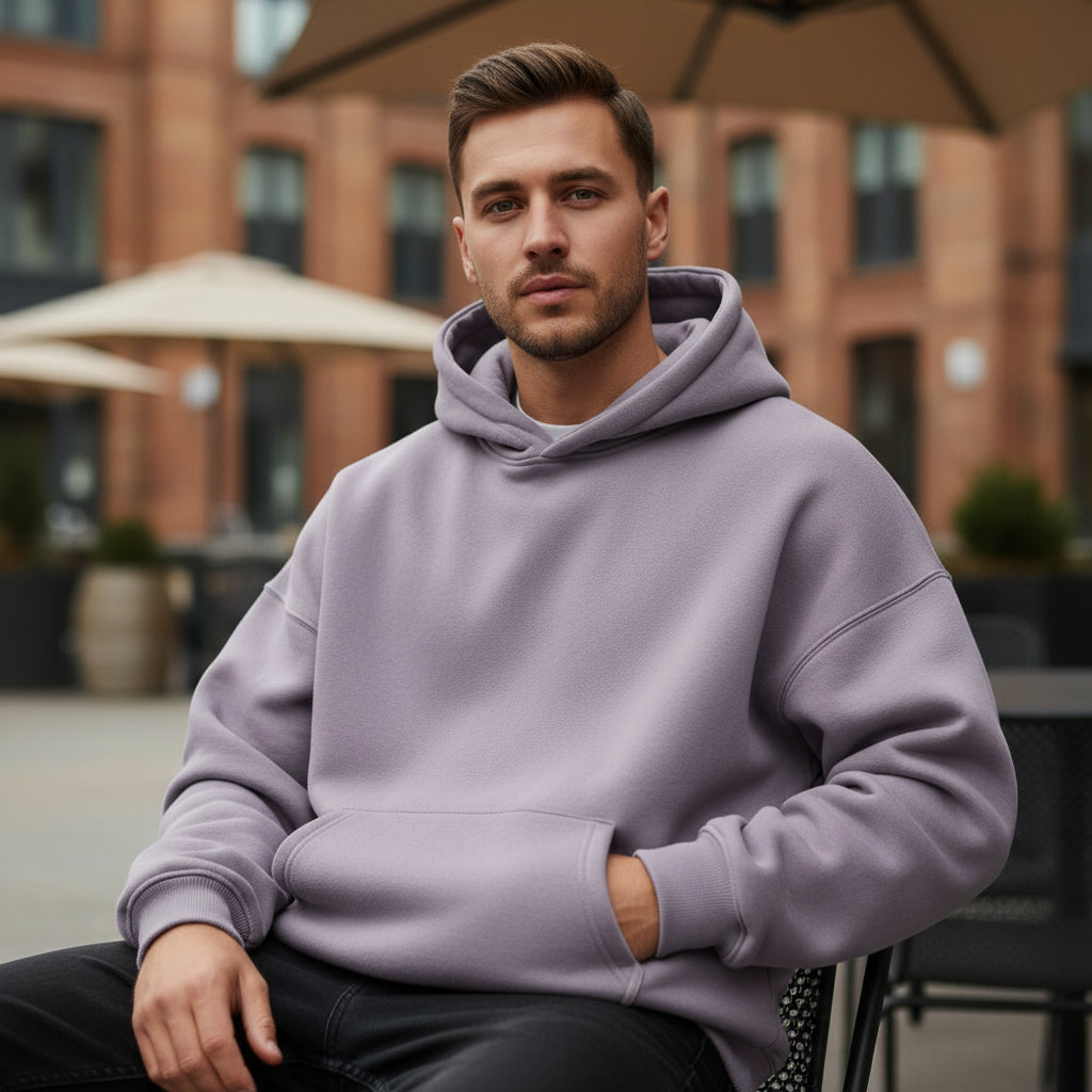 Men's Oversized Hoodie | Thick Fleece, Essential for Winter