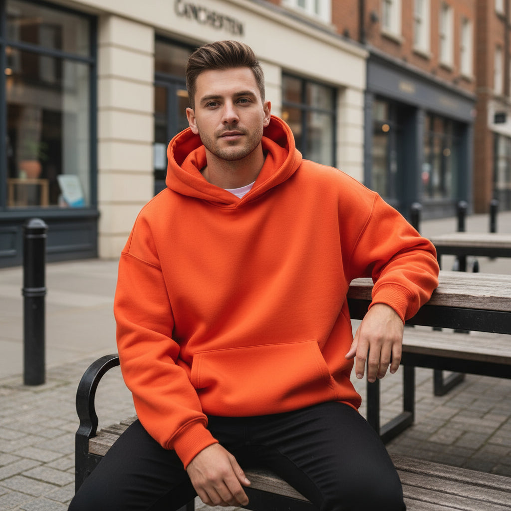 Men's Oversized Hoodie | Thick Fleece, Essential for Winter