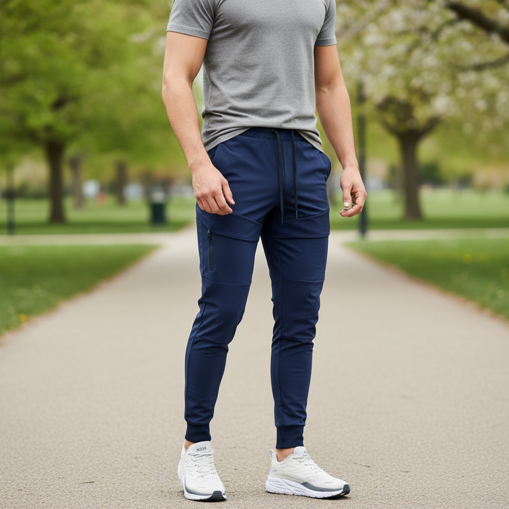 Men's Slim Fit Jogger Pants | Cotton Blend with Adjustable Waistband