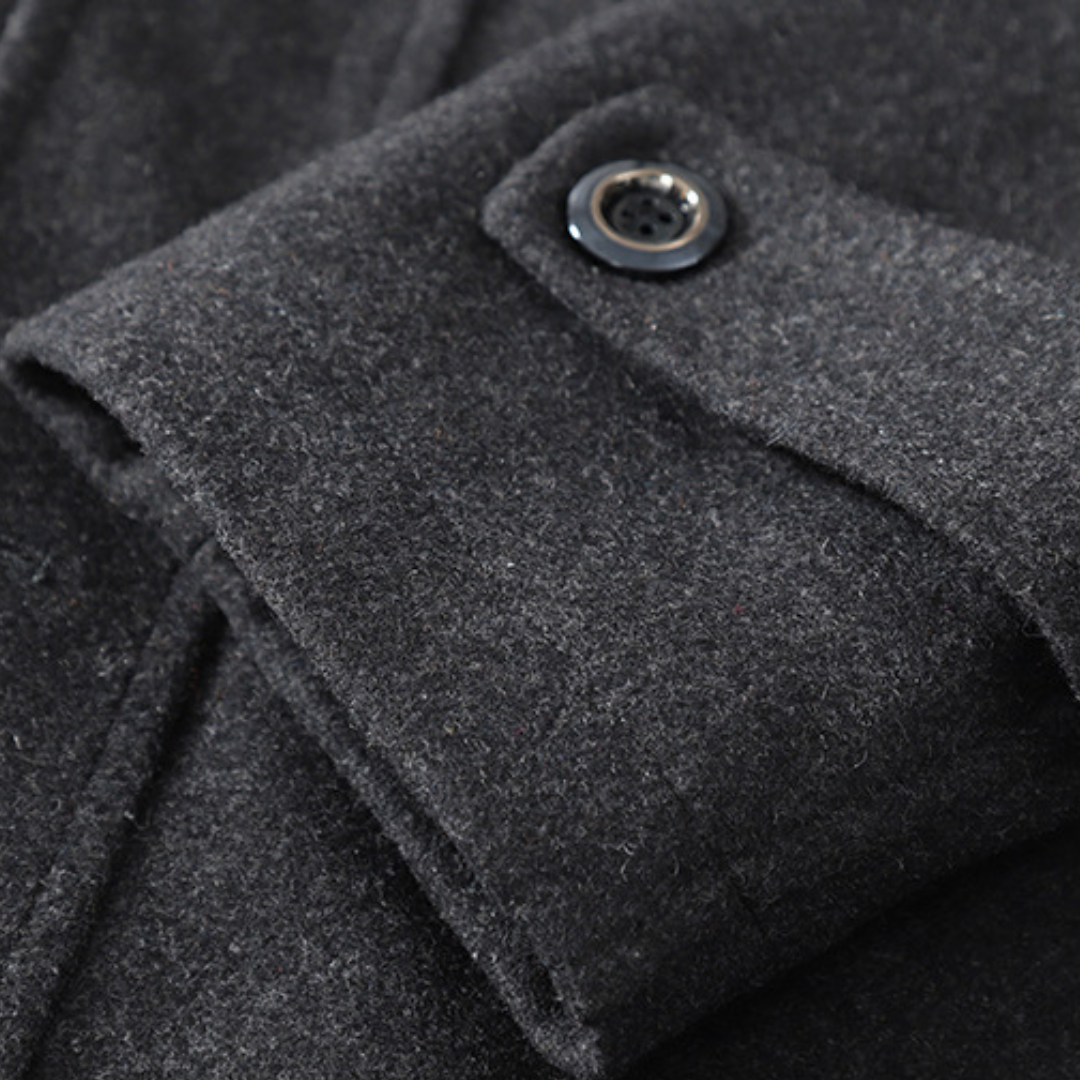 Men's Wool Blend Peacoat | Tailored Fit Classic Winter Outerwear
