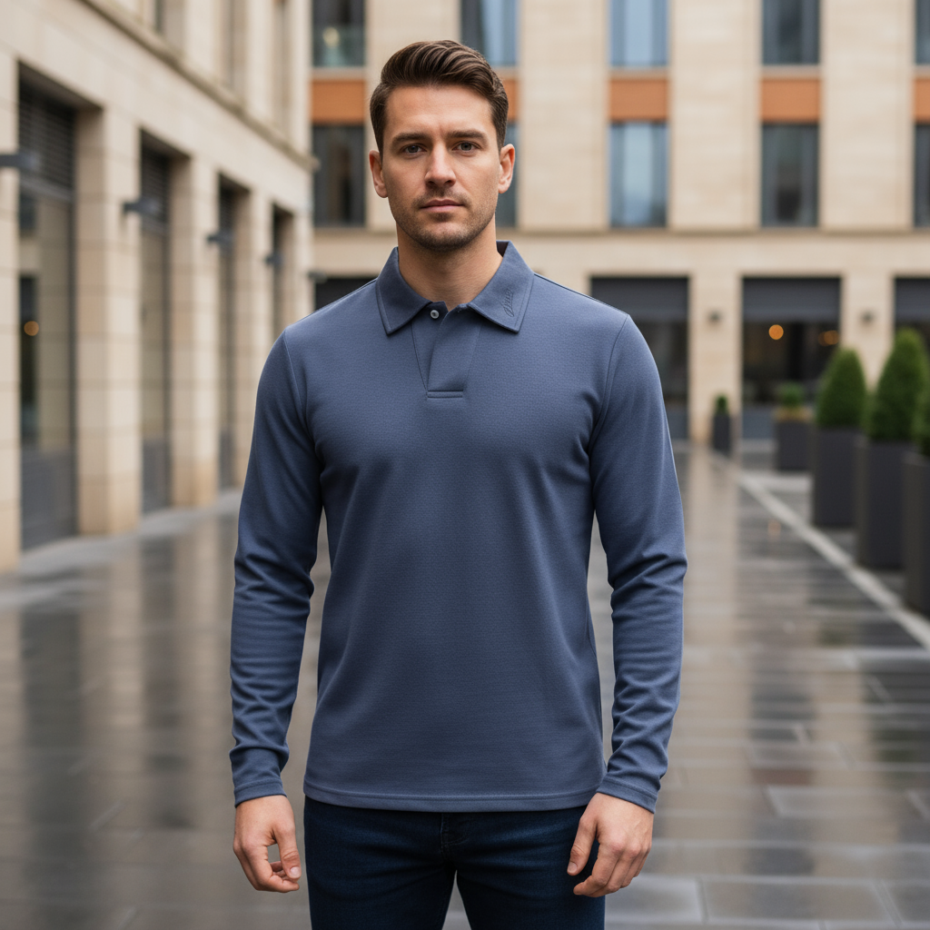 Men's Polo Shirt | Premium Cotton Blend with Embroidered Detailing