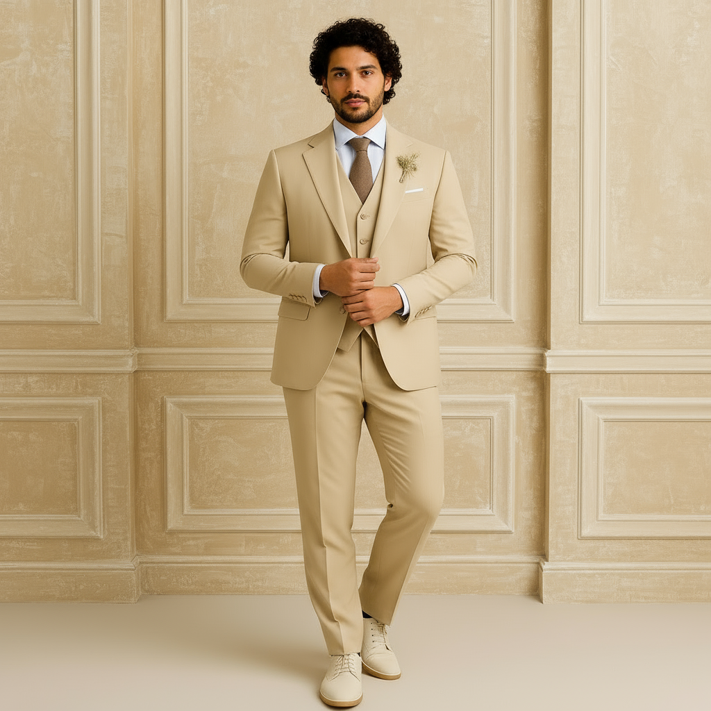 – Men's 3-Piece Slim Fit Suit | Classic Design for Weddings and Formal Occasions