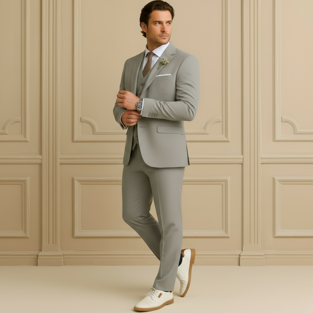 – Men's 3-Piece Slim Fit Suit | Classic Design for Weddings and Formal Occasions