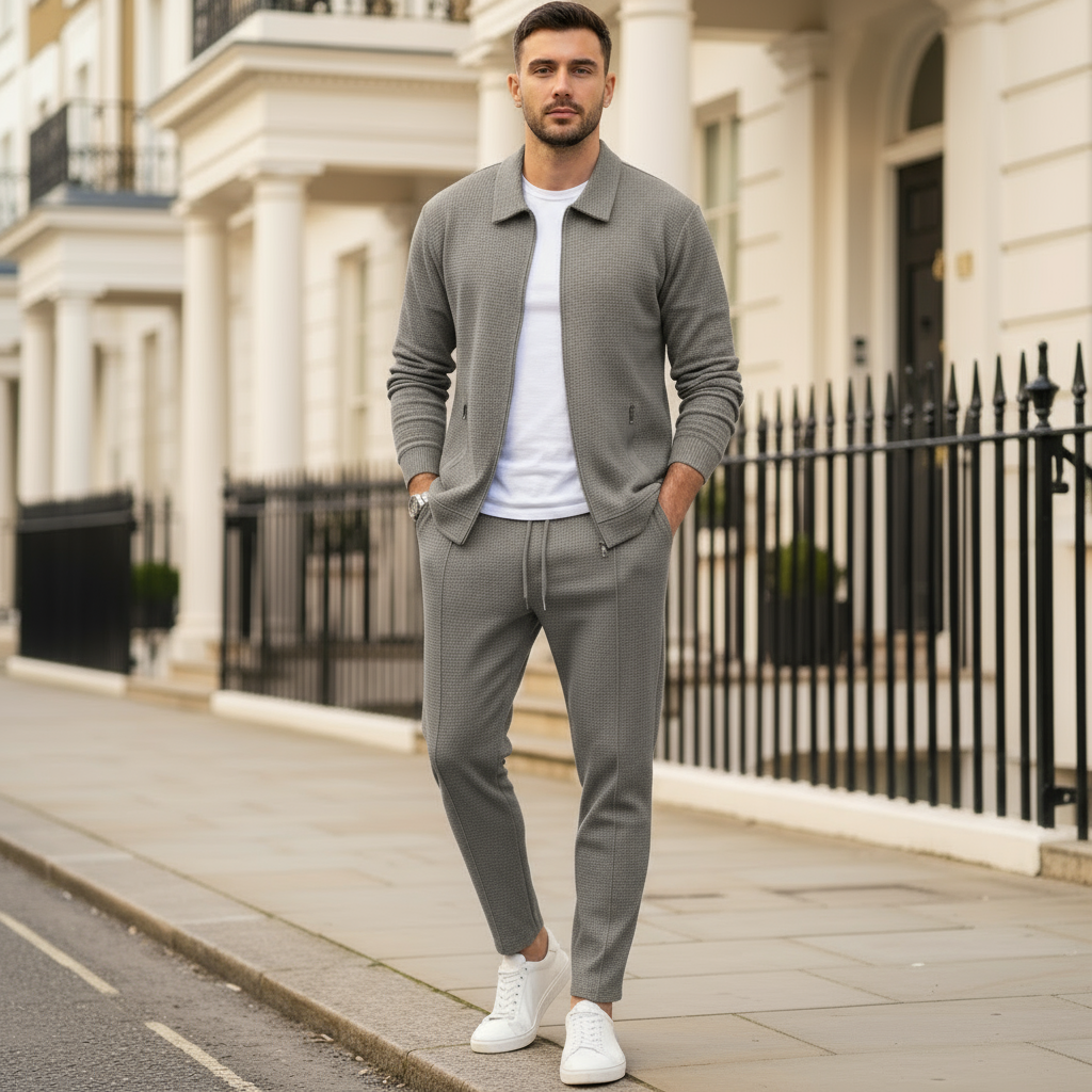 Men's Tracksuit Set | Cozy Waffle Texture & Perfect Fit