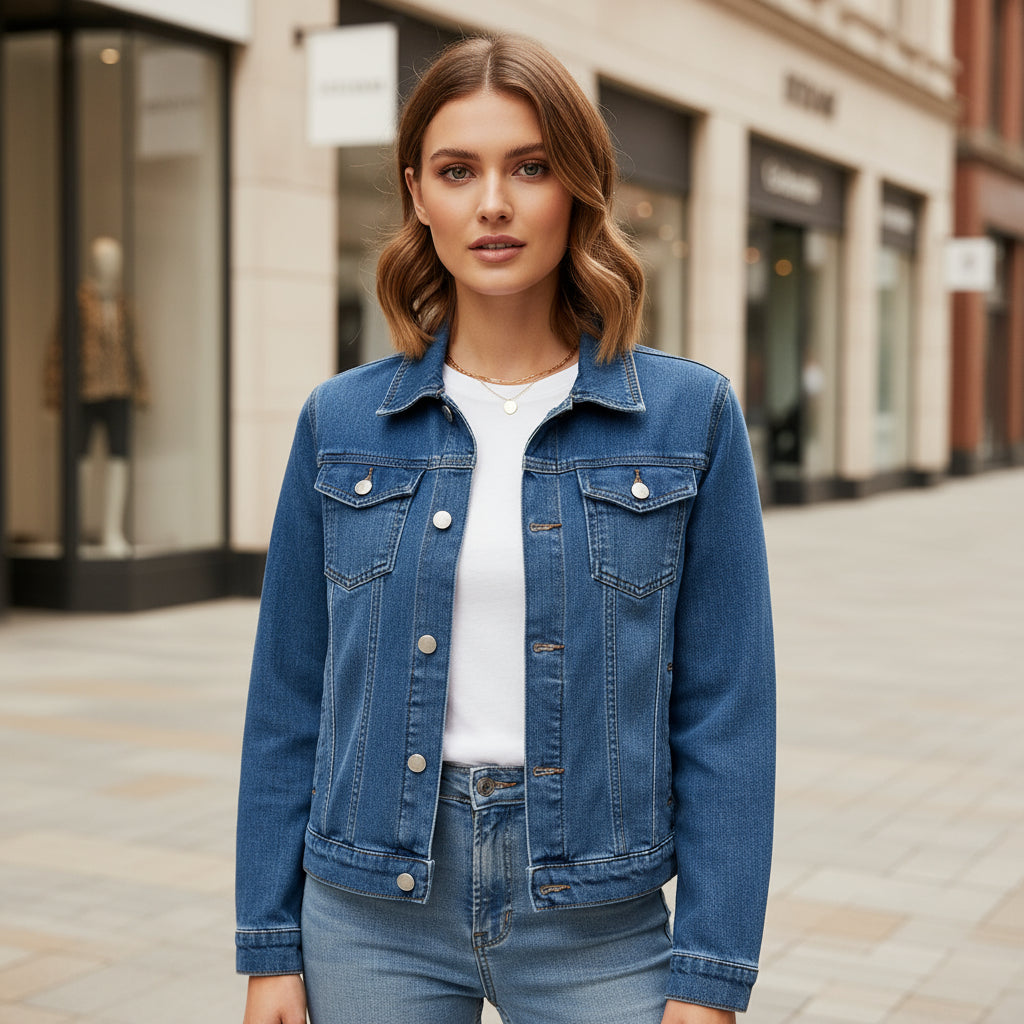 Women's Denim Jacket | Classic Style, Cozy Fit