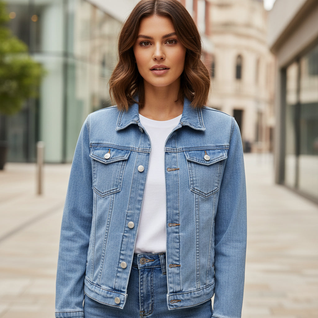 Women's Denim Jacket | Classic Style, Cozy Fit