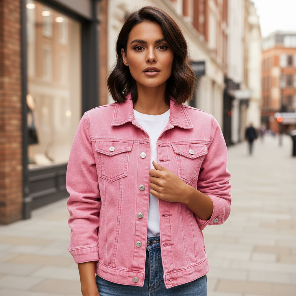 Women's Denim Jacket | Classic Style, Cozy Fit