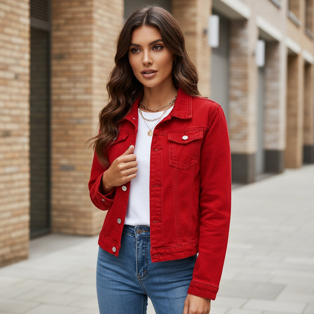 Women's Denim Jacket | Classic Style, Cozy Fit