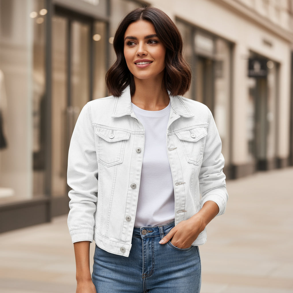 Women's Denim Jacket | Classic Style, Cozy Fit