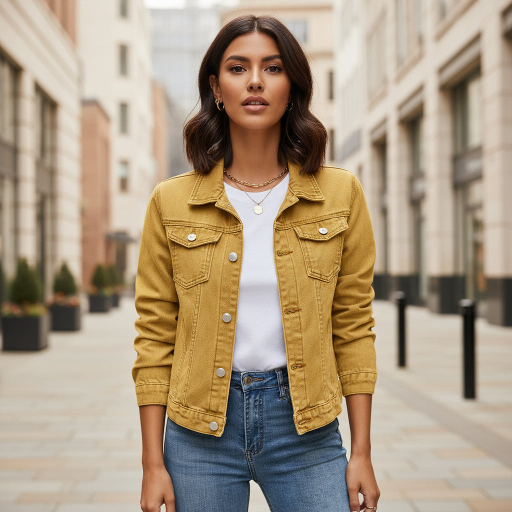 Women's Denim Jacket | Classic Style, Cozy Fit