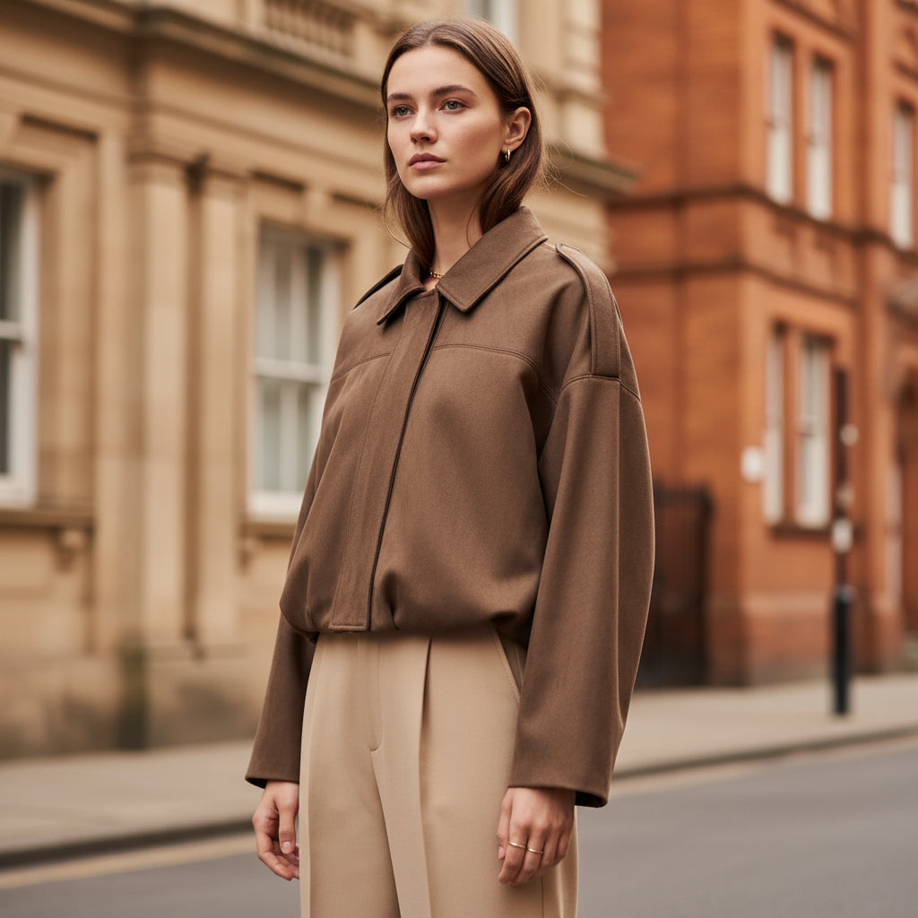 – Women's Short Jacket | Cozy Fabric, Easygoing Fit